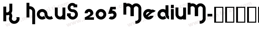 K haus 205 Medium字体转换